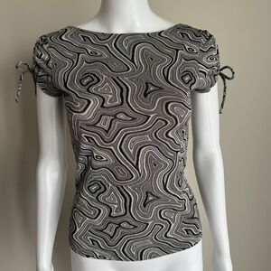 90’s Y2K Rave City Top With Psychedelic Print Size XS Made In The USA